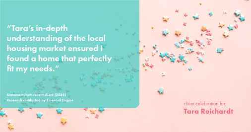 Testimonial for real estate agent Tara Reichardt with Abbitt Realty Co. LLC in Hampton, VA: "Tara's in-depth understanding of the local housing market ensured I found a home that perfectly fit my needs."