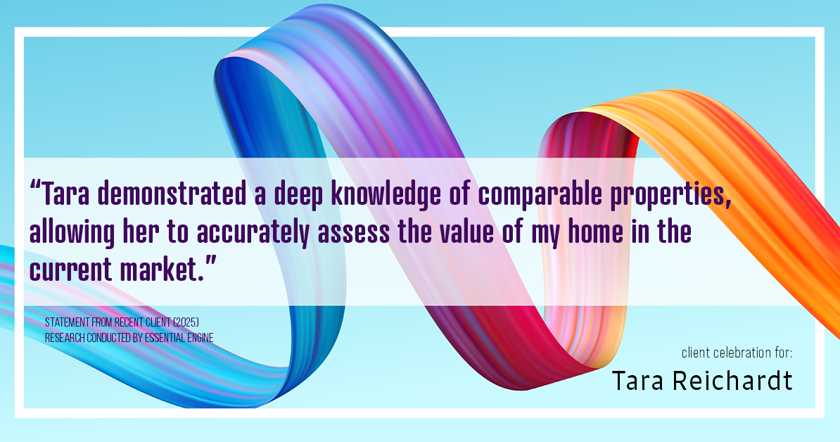 Testimonial for real estate agent Tara Reichardt with Abbitt Realty Co. LLC in Hampton, VA: "Tara demonstrated a deep knowledge of comparable properties, allowing her to accurately assess the value of my home in the current market."