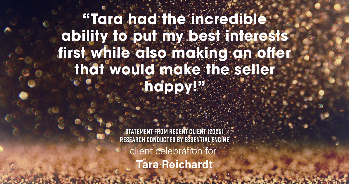Testimonial for real estate agent Tara Reichardt with Abbitt Realty Co. LLC in Hampton, VA: "Tara had the incredible ability to put my best interests first while also making an offer that would make the seller happy!"