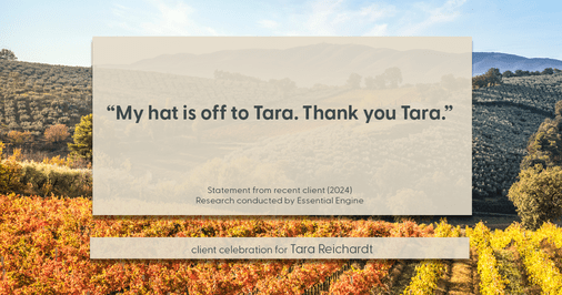 Testimonial for real estate agent Tara Reichardt with Abbitt Realty Co. LLC in Hampton, VA: "My hat is off to Tara. Thank you Tara."