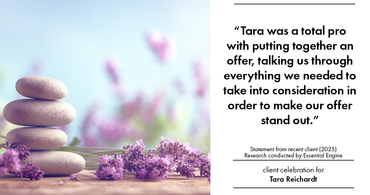 Testimonial for real estate agent Tara Reichardt with Abbitt Realty Co. LLC in Hampton, VA: "Tara was a total pro with putting together an offer, talking us through everything we needed to take into consideration in order to make our offer stand out."