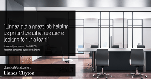 Testimonial for mortgage professional Linnea Clayton with Paragon Mortgage Services, Inc in Denver, CO: "Linnea did a great job helping us prioritize what we were looking for in a loan!"