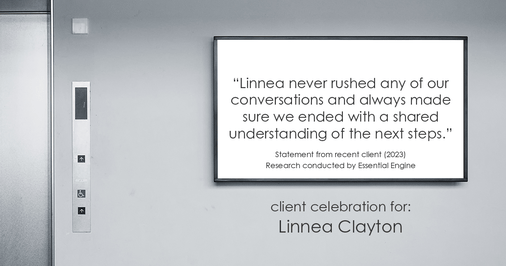 Testimonial for mortgage professional Linnea Clayton with Paragon Mortgage Services, Inc in Denver, CO: "Linnea never rushed any of our conversations and always made sure we ended with a shared understanding of the next steps."