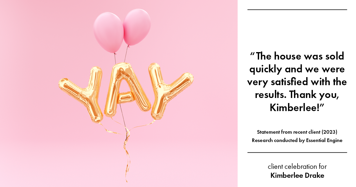 Testimonial for real estate agent Kimberlee Drake with COMPASS Real Estate in Newport Beach, CA: "The house was sold quickly and we were very satisfied with the results. Thank you, Kimberlee!"