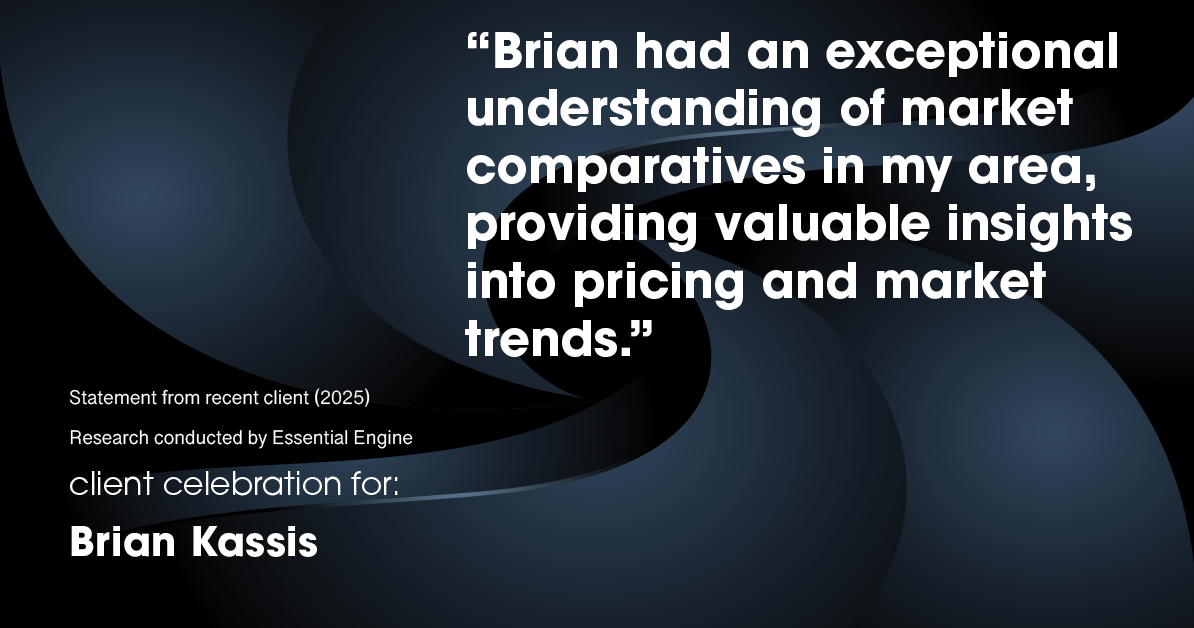 Testimonial for real estate agent Brian Kassis with RE/MAX GOLD in Sacramento, CA: "Brian had an exceptional understanding of market comparatives in my area, providing valuable insights into pricing and market trends."