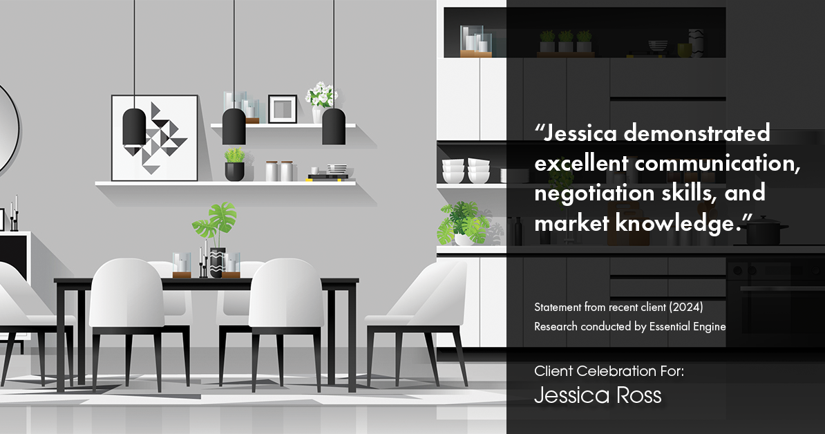 Testimonial for real estate agent Jessica Ross in , : "Jessica demonstrated excellent communication, negotiation skills, and market knowledge."