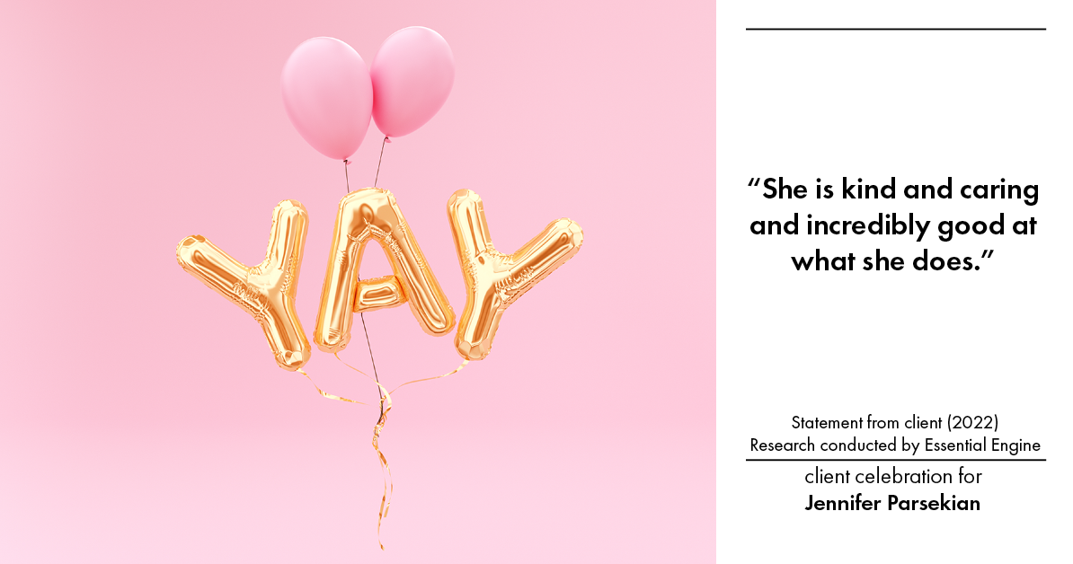 Testimonial for real estate agent Jennifer Parsekian with KW Village Square Realty in Ridgewood, New Jersey: “She is kind and caring and incredibly good at what she does.”