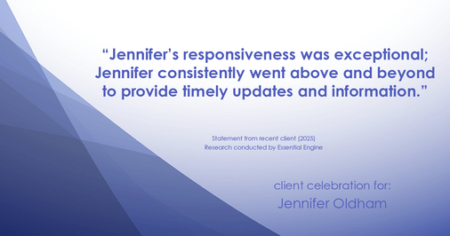Testimonial for real estate agent Jennifer Parsekian with KW Village Square Realty in Ridgewood, New Jersey: "Jennifer's responsiveness was exceptional; Jennifer consistently went above and beyond to provide timely updates and information."