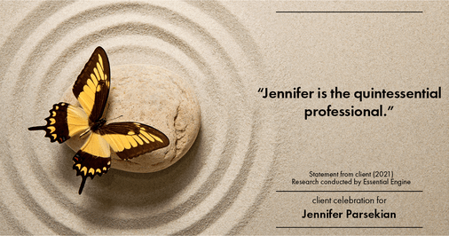 Testimonial for real estate agent Jennifer Parsekian with KW Village Square Realty in Ridgewood, New Jersey: “Jennifer is the quintessential professional.”