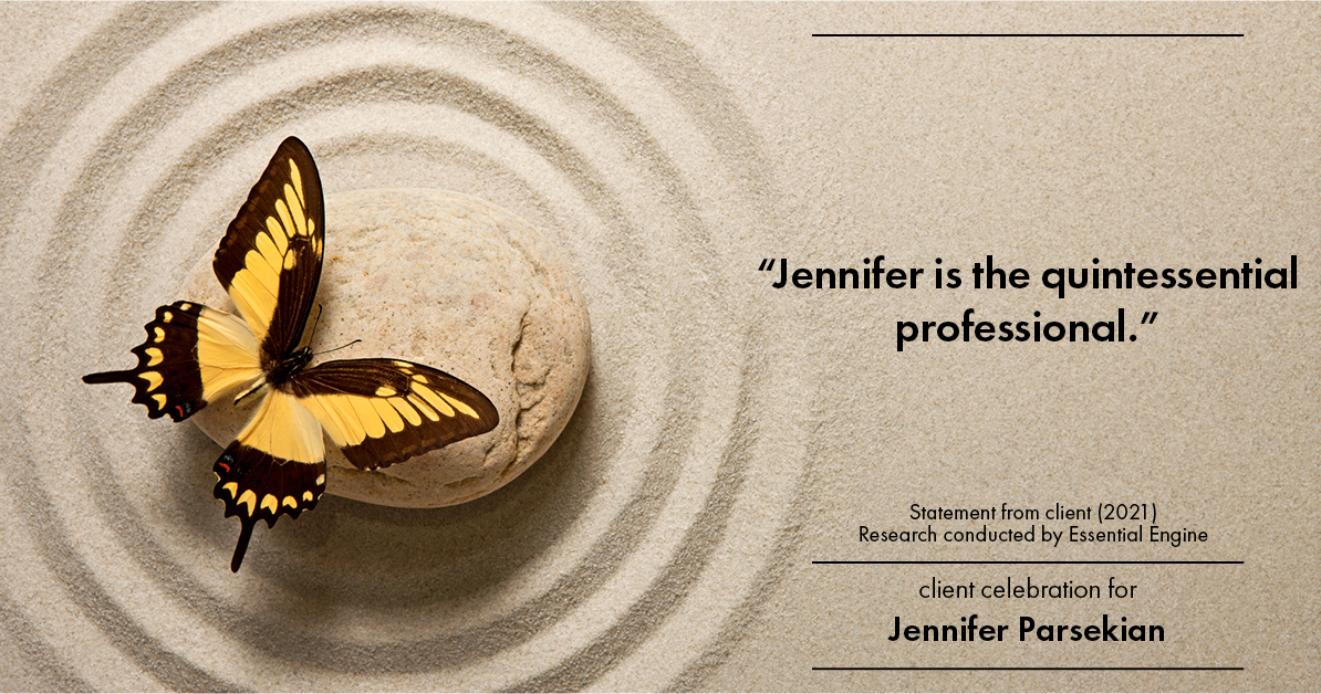 Testimonial for real estate agent Jennifer Parsekian with KW Village Square Realty in Ridgewood, New Jersey: “Jennifer is the quintessential professional.”