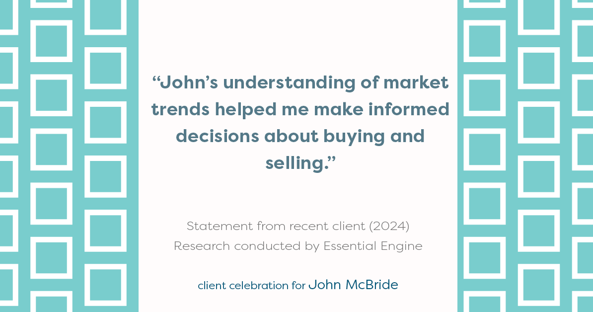 Testimonial for real estate agent John McBride with RE/MAX Right Choice in Trumbull, CT: "John's understanding of market trends helped me make informed decisions about buying and selling."