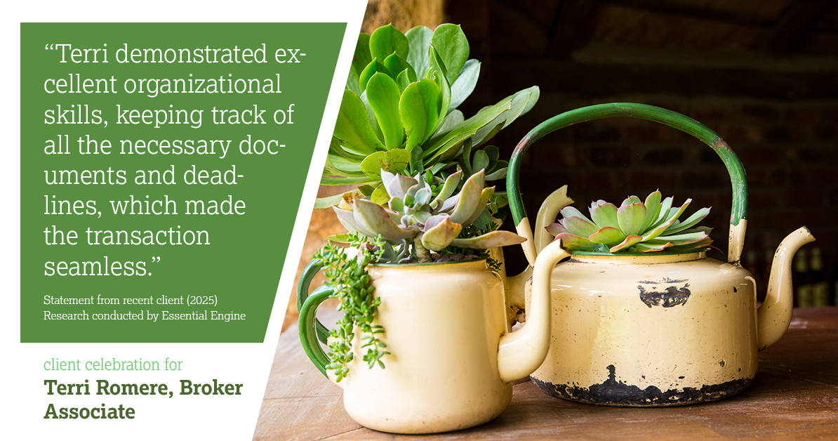 Testimonial for real estate agent Terri Romere, Broker Associate with Powered by kw-LONESTAR Realty in Cedar Park, TX: "Terri demonstrated excellent organizational skills, keeping track of all the necessary documents and deadlines, which made the transaction seamless."