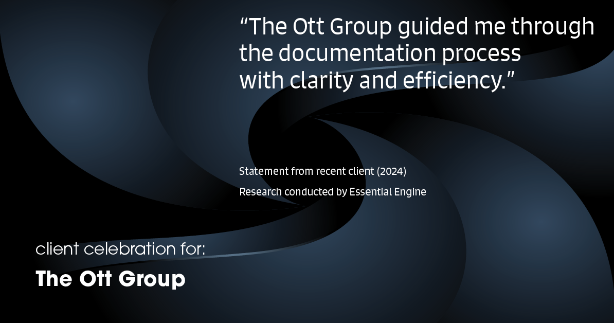 Testimonial for real estate agent The Ott Group with MORE Realty in Tigard, OR: "The Ott Group guided me through the documentation process with clarity and efficiency."