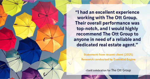 Testimonial for real estate agent The Ott Group with MORE Realty in Tigard, OR: "I had an excellent experience working with The Ott Group. Their overall performance was top-notch, and I would highly recommend The Ott Group to anyone in need of a reliable and dedicated real estate agent."