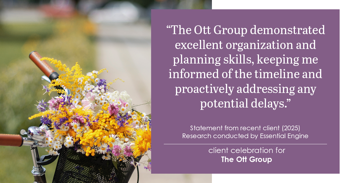 Testimonial for real estate agent The Ott Group with MORE Realty in Tigard, OR: "The Ott Group demonstrated excellent organization and planning skills, keeping me informed of the timeline and proactively addressing any potential delays."