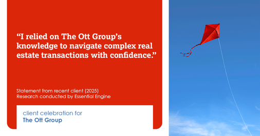 Testimonial for real estate agent The Ott Group with MORE Realty in Tigard, OR: "I relied on The Ott Group's knowledge to navigate complex real estate transactions with confidence."