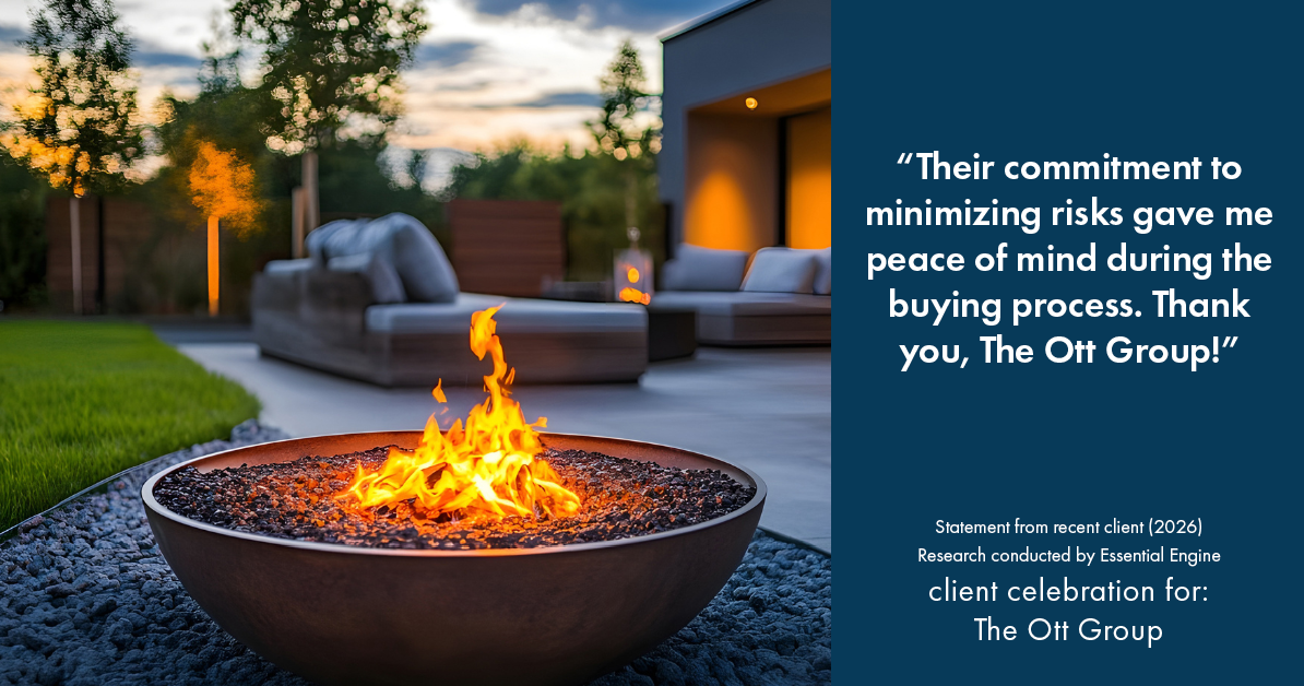 Testimonial for real estate agent The Ott Group with MORE Realty in Beaverton, OR: "Their commitment to minimizing risks gave me peace of mind during the buying process. Thank you, The Ott Group!"