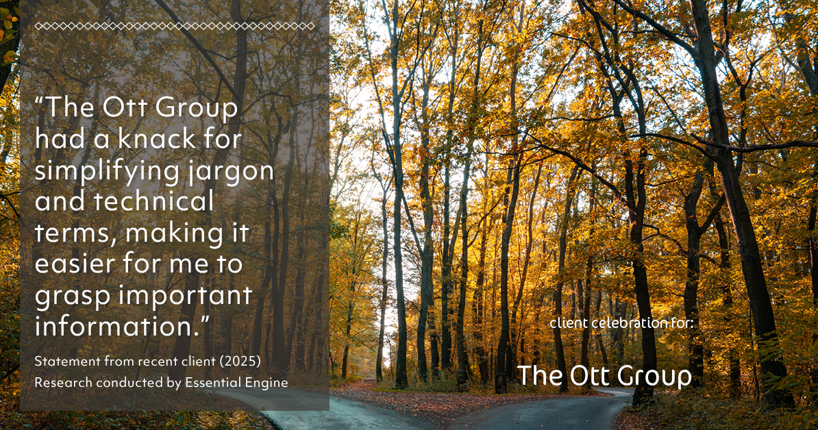 Testimonial for real estate agent The Ott Group with MORE Realty in Tigard, OR: "The Ott Group had a knack for simplifying jargon and technical terms, making it easier for me to grasp important information."