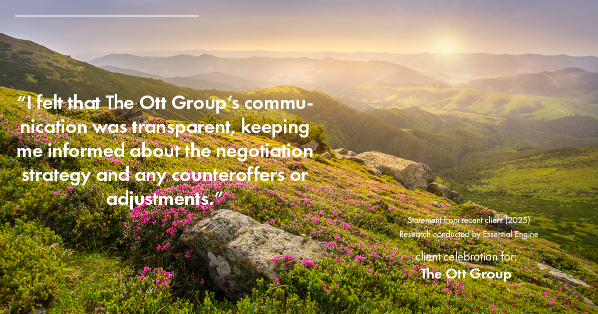 Testimonial for real estate agent The Ott Group with MORE Realty in Tigard, OR: "I felt that The Ott Group's communication was transparent, keeping me informed about the negotiation strategy and any counteroffers or adjustments."