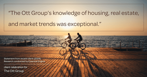 Testimonial for real estate agent The Ott Group with MORE Realty in Tigard, OR: "The Ott Group's knowledge of housing, real estate, and market trends was exceptional."