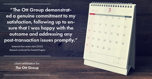Testimonial for real estate agent The Ott Group with MORE Realty in Tigard, OR: "The Ott Group demonstrated a genuine commitment to my satisfaction, following up to ensure that I was happy with the outcome and addressing any post-transaction issues promptly."