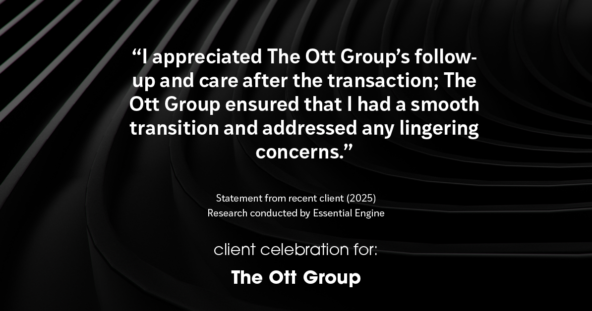 Testimonial for real estate agent The Ott Group with MORE Realty in Tigard, OR: "I appreciated The Ott Group's follow-up and care after the transaction; The Ott Group ensured that I had a smooth transition and addressed any lingering concerns."