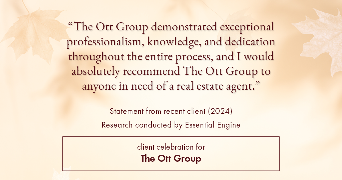 Testimonial for real estate agent The Ott Group with MORE Realty in Tigard, OR: "The Ott Group demonstrated exceptional professionalism, knowledge, and dedication throughout the entire process, and I would absolutely recommend The Ott Group to anyone in need of a real estate agent."