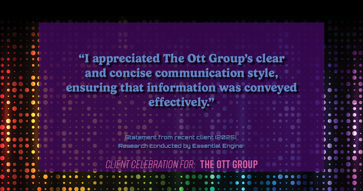 Testimonial for real estate agent The Ott Group with MORE Realty in Tigard, OR: "I appreciated The Ott Group's clear and concise communication style, ensuring that information was conveyed effectively."