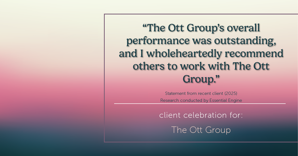 Testimonial for real estate agent The Ott Group with MORE Realty in Tigard, OR: "The Ott Group's overall performance was outstanding, and I wholeheartedly recommend others to work with The Ott Group."
