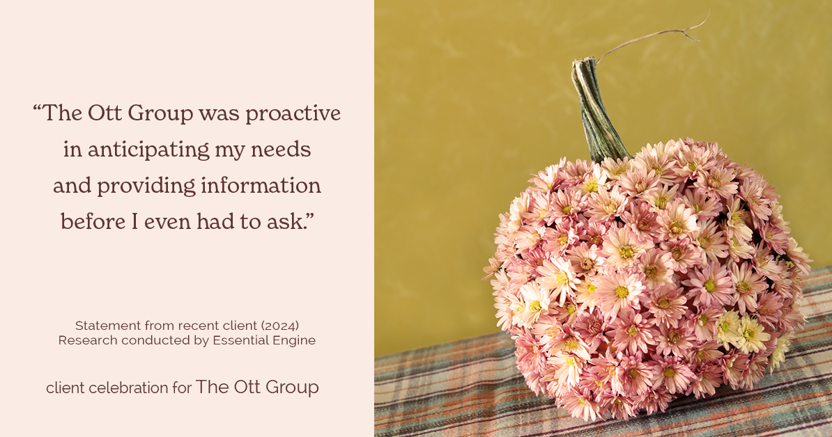 Testimonial for real estate agent The Ott Group with MORE Realty in Tigard, OR: "The Ott Group was proactive in anticipating my needs and providing information before I even had to ask."