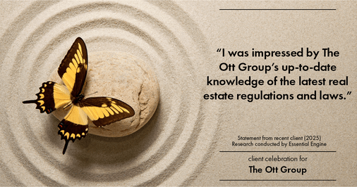 Testimonial for real estate agent The Ott Group with MORE Realty in Tigard, OR: "I was impressed by The Ott Group's up-to-date knowledge of the latest real estate regulations and laws."