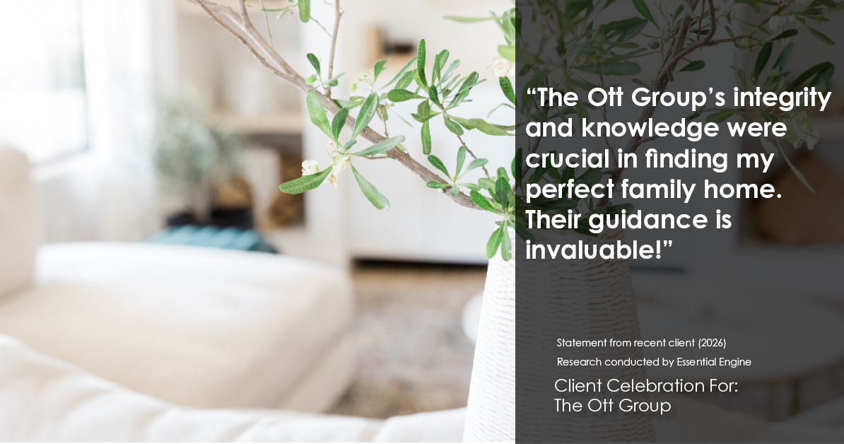Testimonial for real estate agent The Ott Group with MORE Realty in Beaverton, OR: "The Ott Group's integrity and knowledge were crucial in finding my perfect family home. Their guidance is invaluable!"