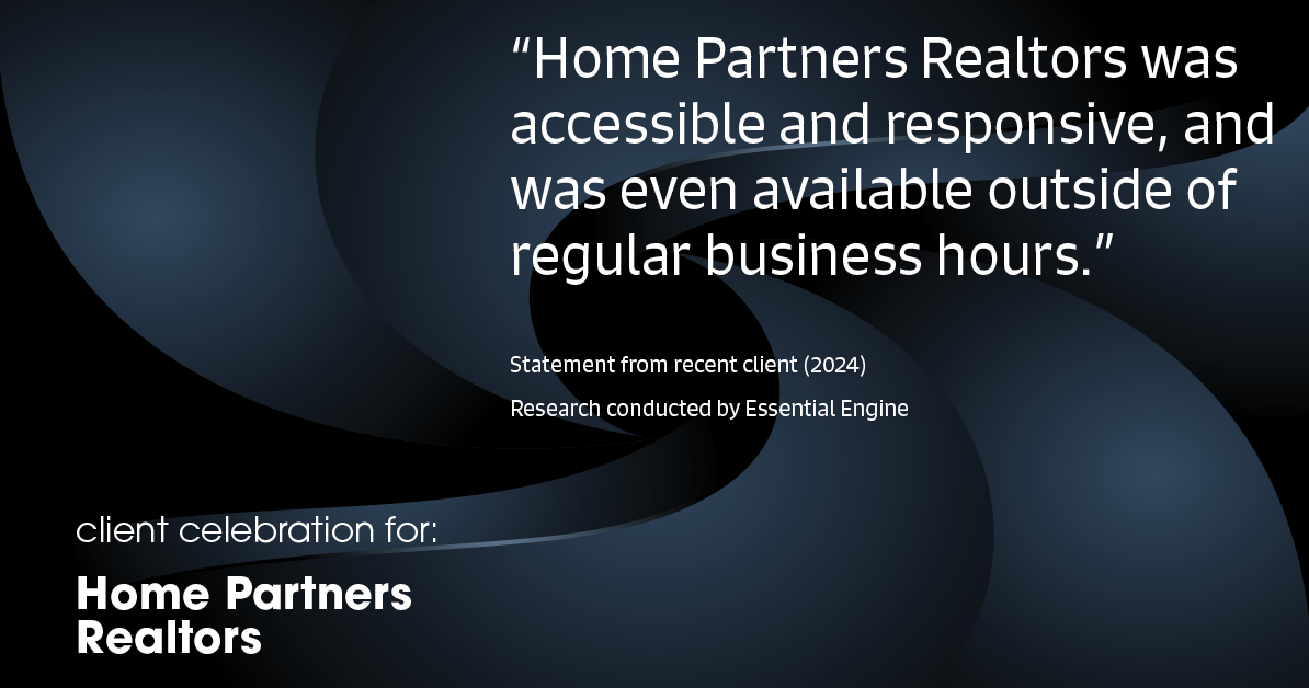 Testimonial for real estate agent Home Partners Realtors with Home Partners Realtors in Dallas, TX: "Home Partners Realtors was accessible and responsive, and was even available outside of regular business hours."