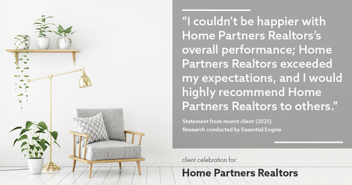 Testimonial for real estate agent Home Partners Realtors with Home Partners Realtors in Dallas, TX: "I couldn't be happier with Home Partners Realtors's overall performance; Home Partners Realtors exceeded my expectations, and I would highly recommend Home Partners Realtors to others."