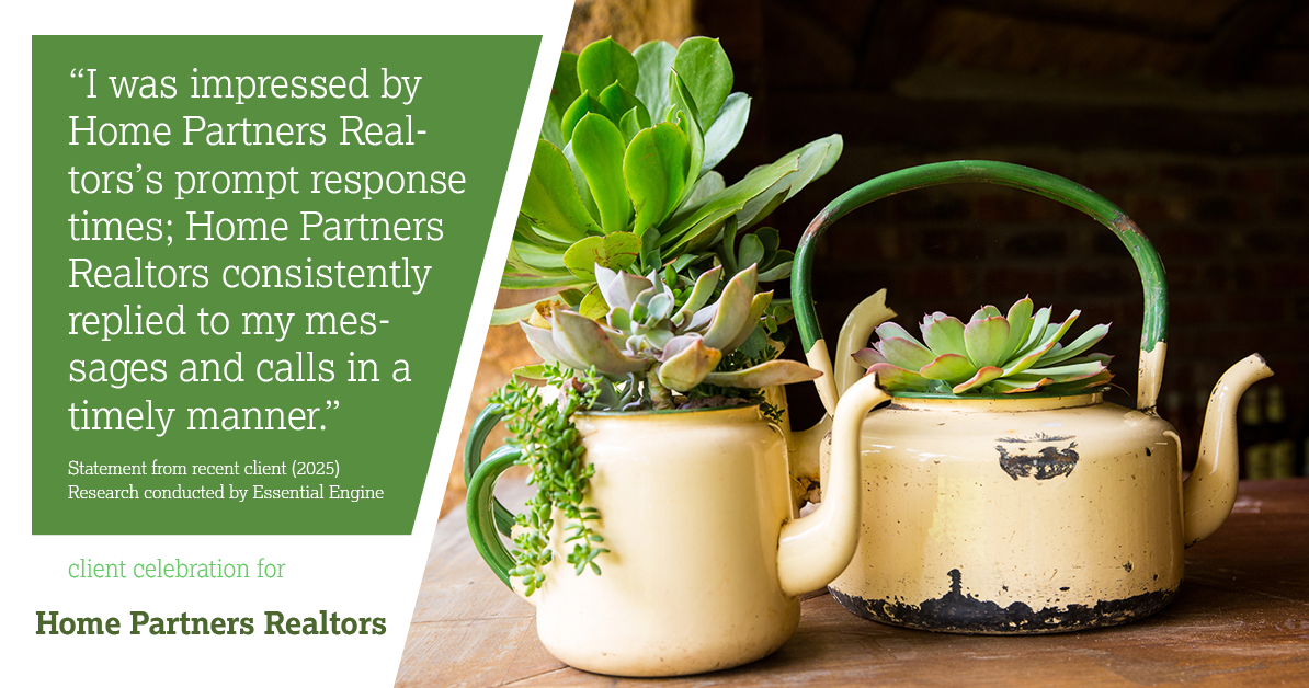 Testimonial for real estate agent Home Partners Realtors with Home Partners Realtors in Dallas, TX: "I was impressed by Home Partners Realtors's prompt response times; Home Partners Realtors consistently replied to my messages and calls in a timely manner."