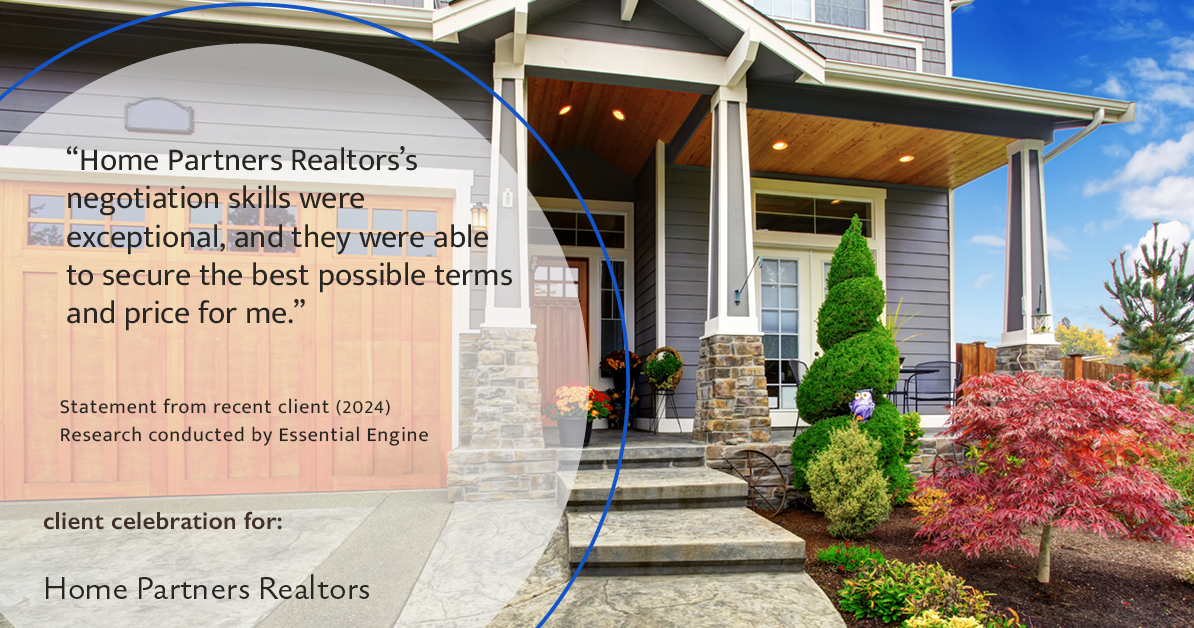 Testimonial for real estate agent Home Partners Realtors with Home Partners Realtors in Dallas, TX: "I was impressed by Home Partners Realtors's ability to navigate complex negotiations, ensuring my interests were well-represented throughout the process."