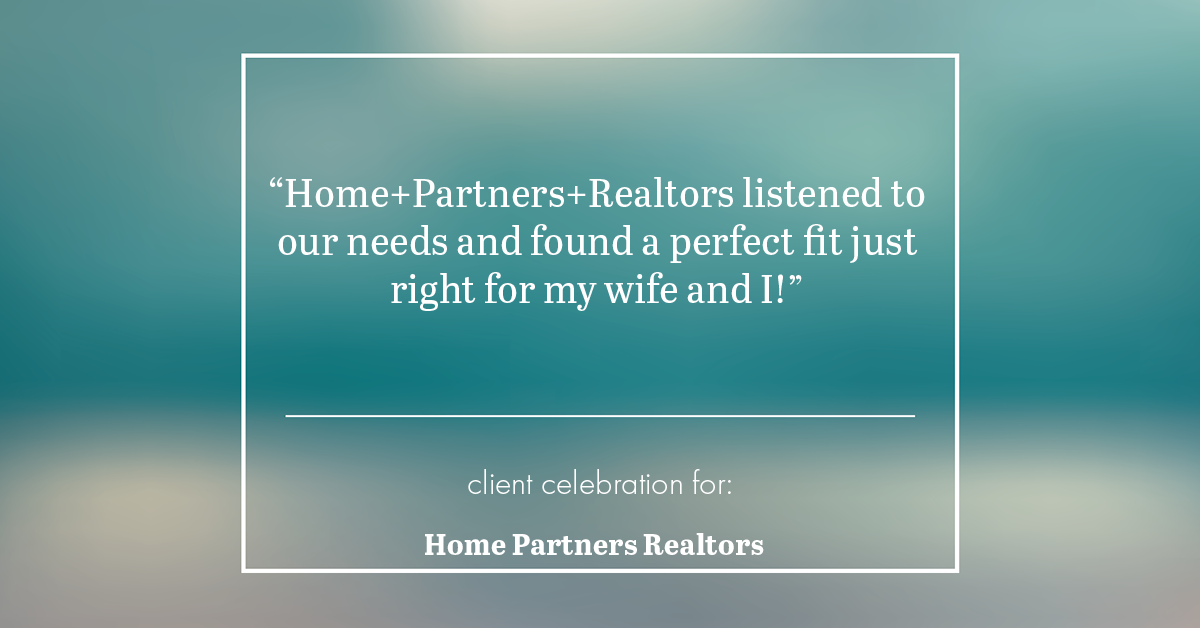Testimonial for real estate agent Home Partners Realtors with Home Partners Realtors in Dallas, TX: "Home+Partners+Realtors listened to our needs and found a perfect fit just right for my wife and I!"