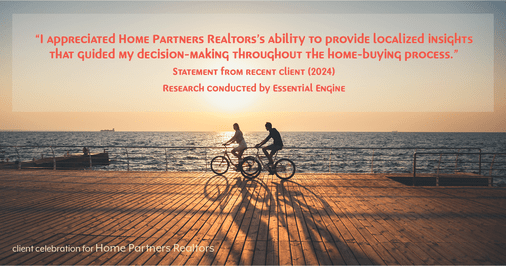 Testimonial for real estate agent Home Partners Realtors with Home Partners Realtors in Dallas, TX: "I appreciated Home Partners Realtors's ability to provide localized insights that guided my decision-making throughout the home-buying process."