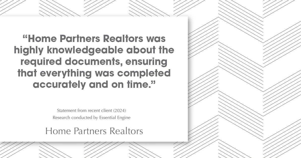 Testimonial for real estate agent Home Partners Realtors with Home Partners Realtors in Dallas, TX: "Home Partners Realtors was highly knowledgeable about the required documents, ensuring that everything was completed accurately and on time."