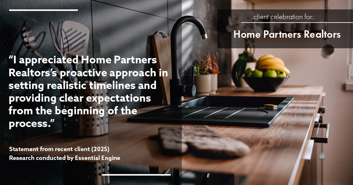 Testimonial for real estate agent Home Partners Realtors with Home Partners Realtors in Dallas, TX: "I appreciated Home Partners Realtors's proactive approach in setting realistic timelines and providing clear expectations from the beginning of the process."