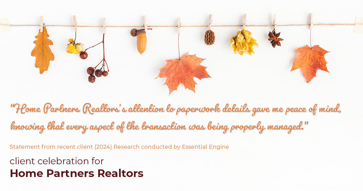 Testimonial for real estate agent Home Partners Realtors with Home Partners Realtors in Dallas, TX: "Home Partners Realtors's attention to paperwork details gave me peace of mind, knowing that every aspect of the transaction was being properly managed."