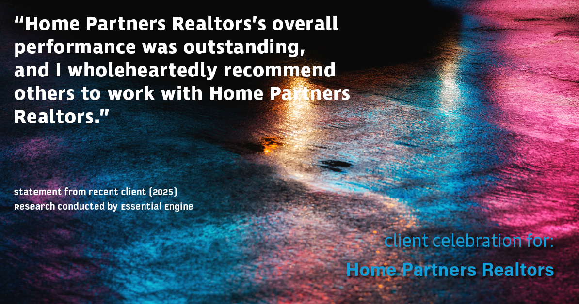 Testimonial for real estate agent Home Partners Realtors with Home Partners Realtors in Dallas, TX: "Home Partners Realtors's overall performance was outstanding, and I wholeheartedly recommend others to work with Home Partners Realtors."