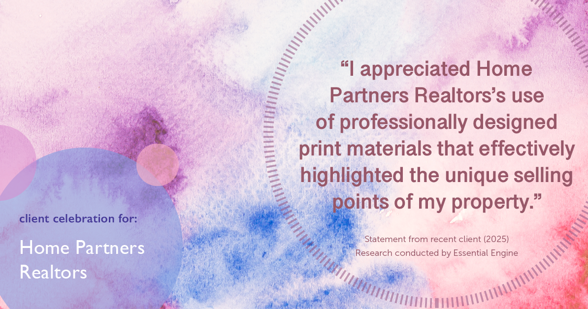Testimonial for real estate agent Home Partners Realtors with Home Partners Realtors in Dallas, TX: "I appreciated Home Partners Realtors's use of professionally designed print materials that effectively highlighted the unique selling points of my property."