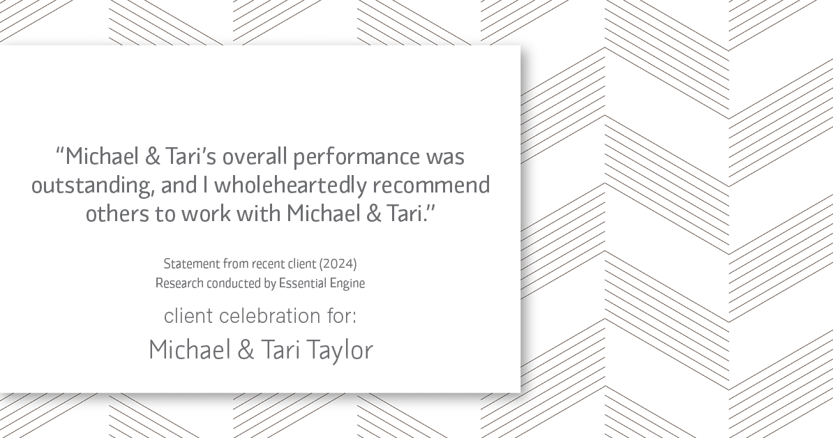 Testimonial for real estate agent Michael & Tari Taylor with PREMIER HOMES REALTY in St. Augustine, FL: "Michael & Tari's overall performance was outstanding, and I wholeheartedly recommend others to work with Michael & Tari."