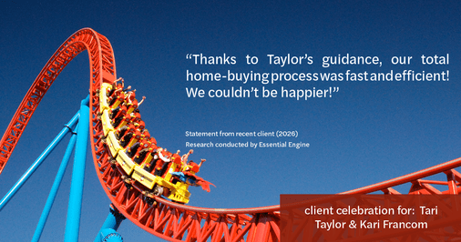 Testimonial for real estate agent Tari Taylor Kari Francom with PREMIER HOMES REALTY in St. Augustine, FL: "Thanks to Taylor's guidance, our total home-buying process was fast and efficient! We couldn't be happier!"