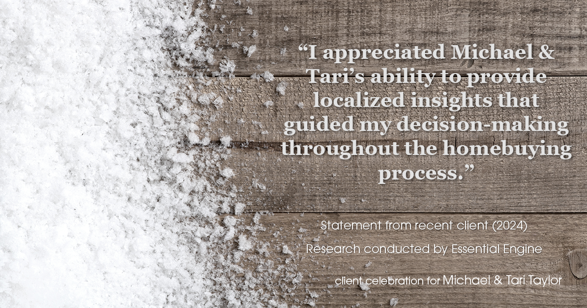 Testimonial for real estate agent Michael & Tari Taylor with PREMIER HOMES REALTY in St. Augustine, FL: "I appreciated Michael & Tari's ability to provide localized insights that guided my decision-making throughout the homebuying process."