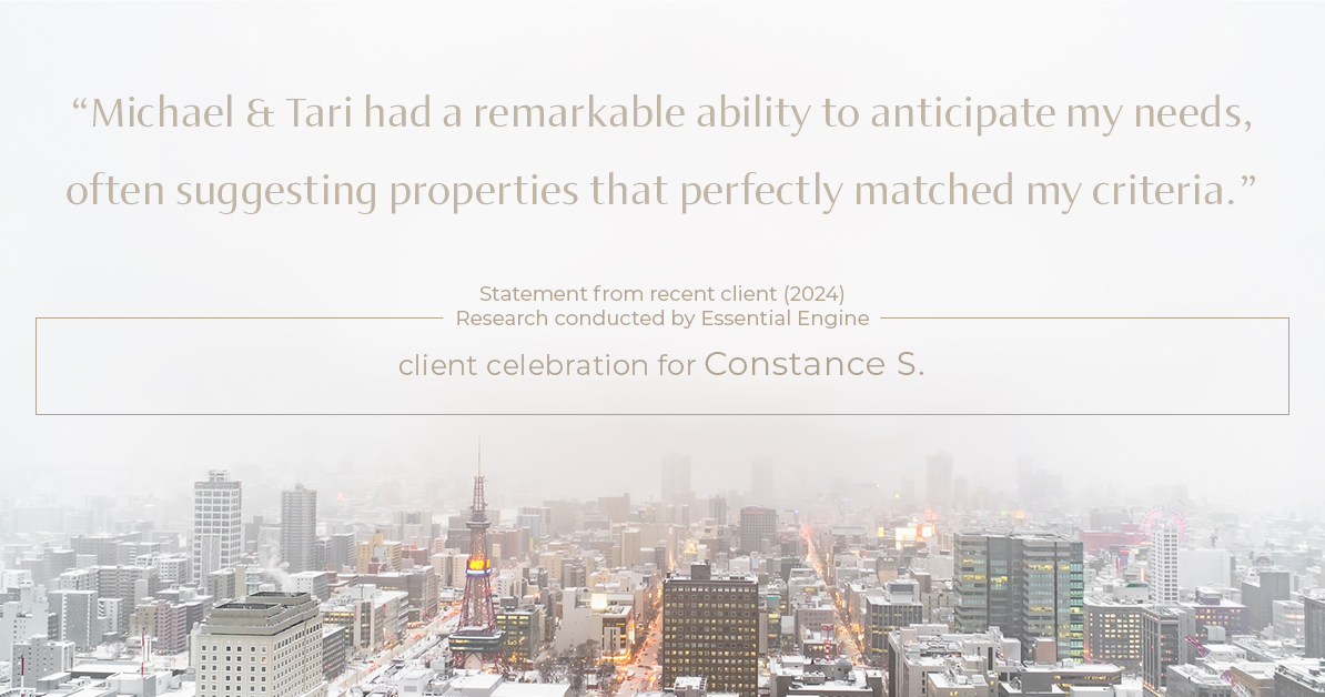 Testimonial for real estate agent Michael & Tari Taylor with PREMIER HOMES REALTY in St. Augustine, FL: "Michael & Tari had a remarkable ability to anticipate my needs, often suggesting properties that perfectly matched my criteria."