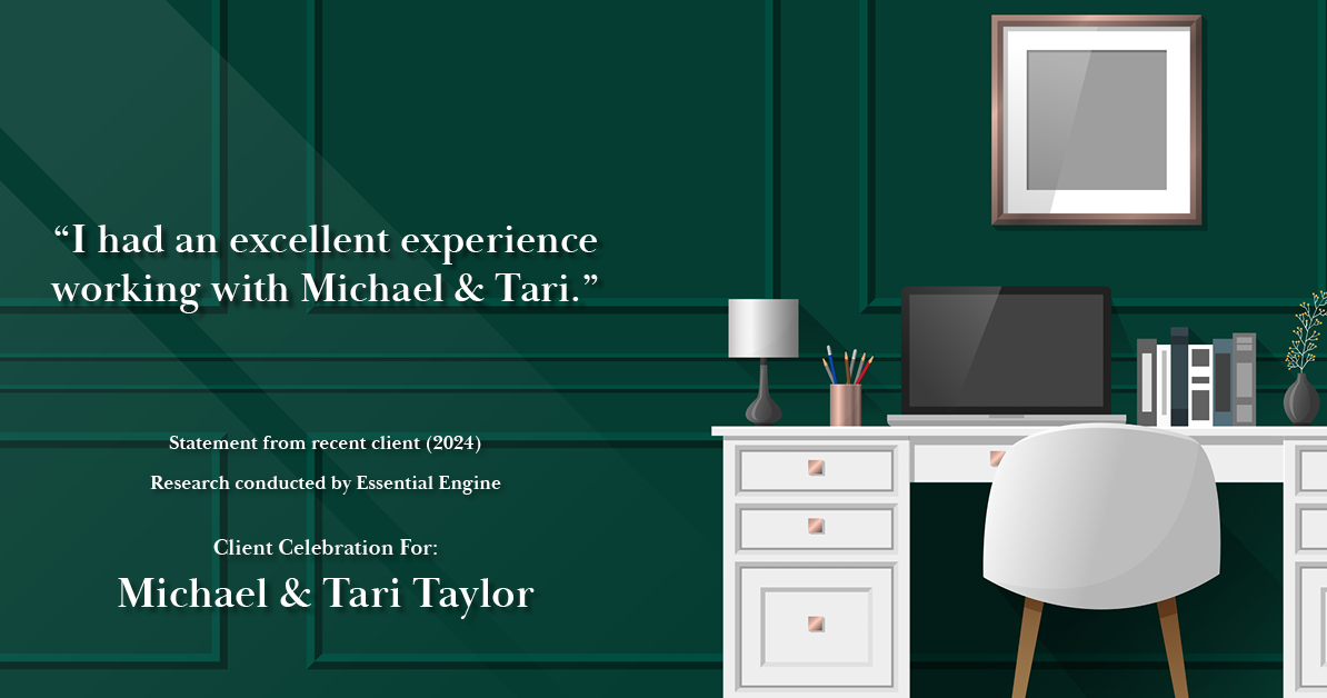 Testimonial for real estate agent Michael & Tari Taylor with PREMIER HOMES REALTY in St. Augustine, FL: "I had an excellent experience working with Michael & Tari."