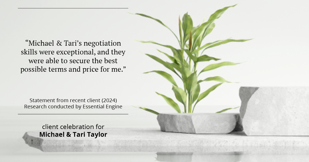 Testimonial for real estate agent Michael & Tari Taylor with PREMIER HOMES REALTY in St. Augustine, FL: "Michael & Tari's negotiation skills were exceptional, and they were able to secure the best possible terms and price for me."