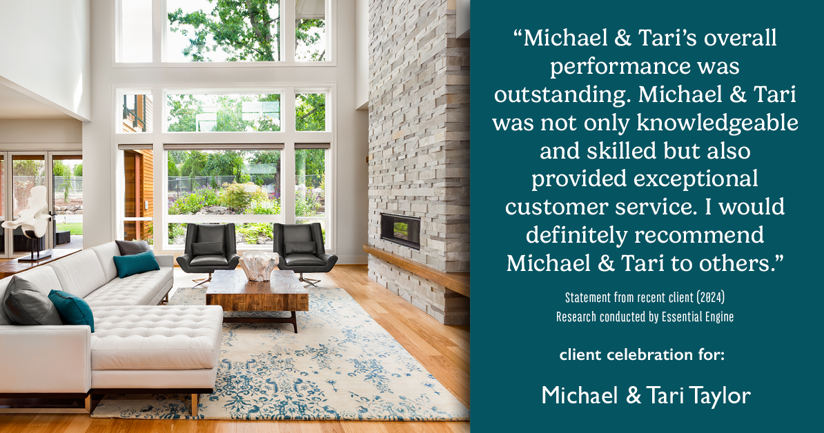 Testimonial for real estate agent Michael & Tari Taylor with PREMIER HOMES REALTY in St. Augustine, FL: "Michael & Tari's overall performance was outstanding. Michael & Tari was not only knowledgeable and skilled but also provided exceptional customer service. I would definitely recommend Michael & Tari to others."